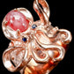 Genuine Ruby Cabochon Octopus Ring