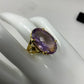 Genuine Amethyst 24 CTW Ring Unusual Marquee Checkerboard Faceted