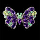 Genuine Amethyst & Emerald Butterfly Ring