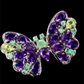 Genuine Amethyst & Emerald Butterfly Ring