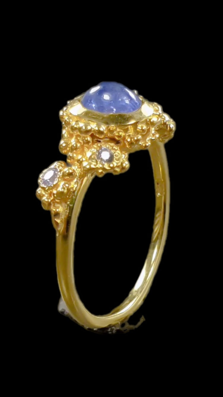 Special Dainty Genuine Tanzanite Ring