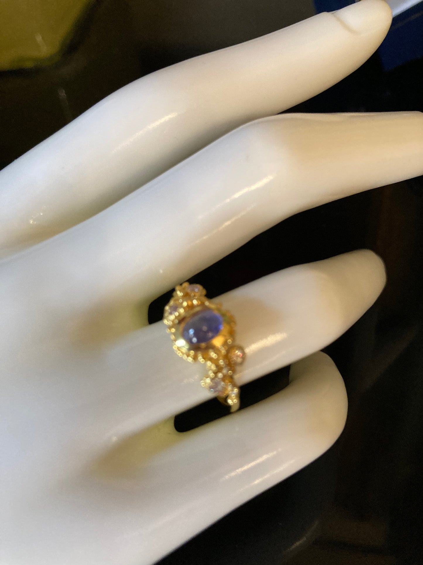 Special Dainty Genuine Tanzanite Ring