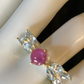 Genuine Pink Ruby & Blue Topaz Ring