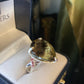 Genuine 23CTW Bi-Color Smokey Quartz Ring