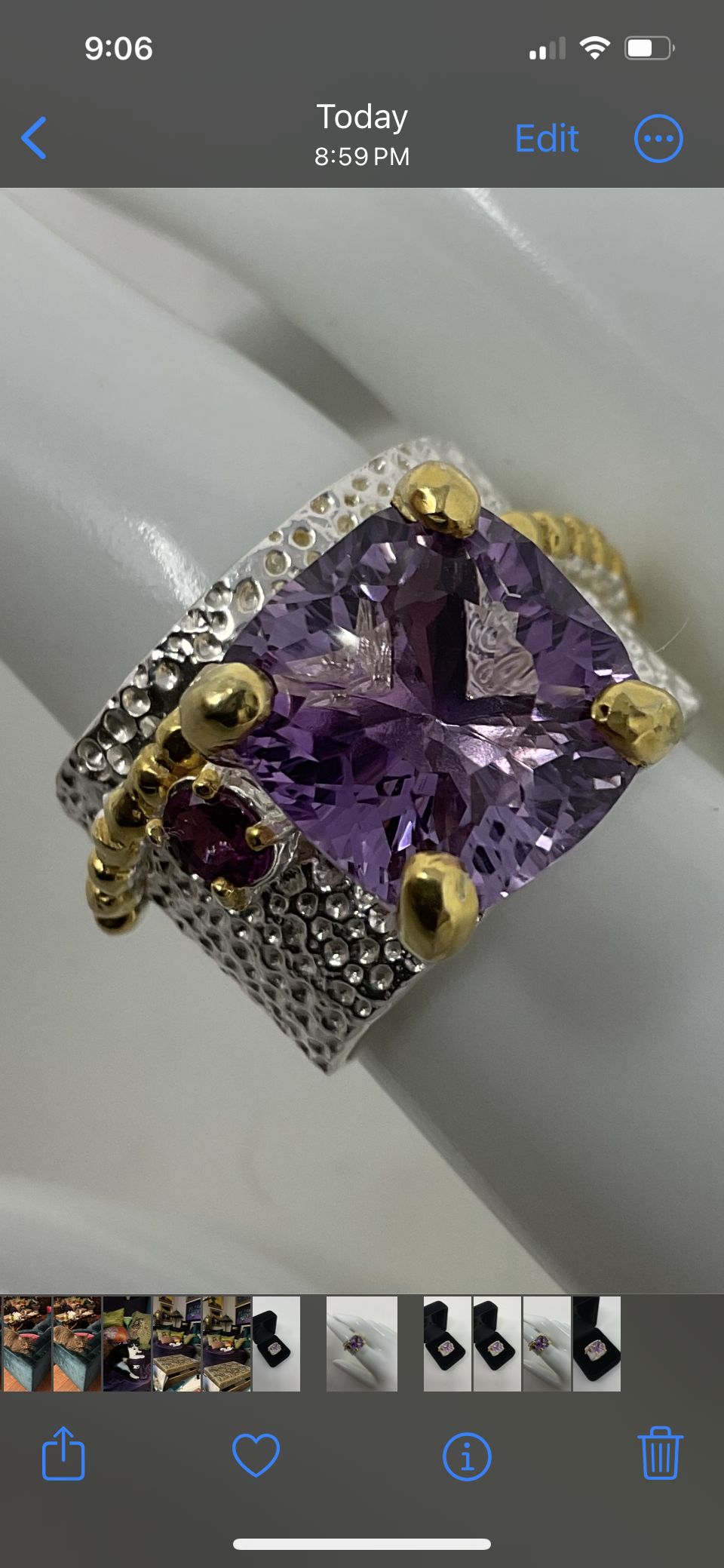 Absolutely Amazing Genuine Amethyst Ring