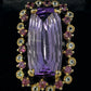 A Rare Treasure, Genuine 37 CTW Genuine Amethyst Ring, Encrusted with Garnets & White Tooaz