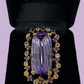 A Rare Treasure, Genuine 37 CTW Genuine Amethyst Ring, Encrusted with Garnets & White Tooaz