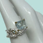 Genuine Natural Rare Aquamarine, Contemporary Emerald Cut, 10mm by 8mm