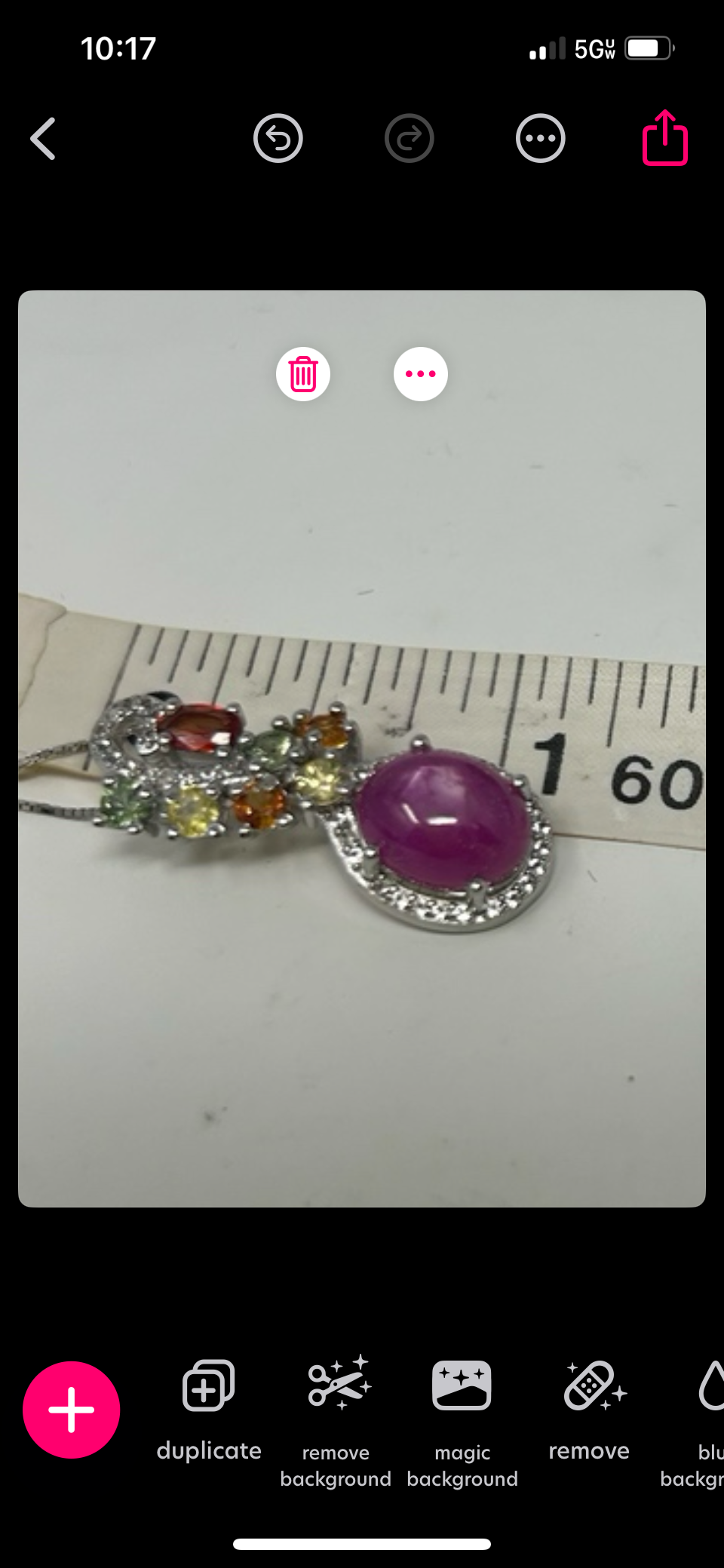 Genuine Star Ruby Pendant with Sapphires & Tourmaline’s