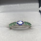 Genuine Tanzanite & Emerald Ring