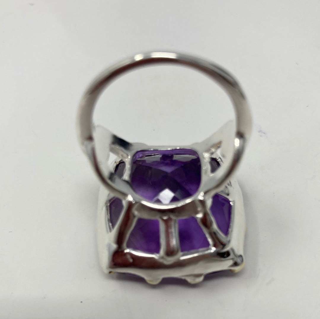 Reserved For Victoria ⭐️Massive 45+ CTW Genuine Amethyst Ring