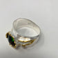 Genuine Natural Black Opal Ring