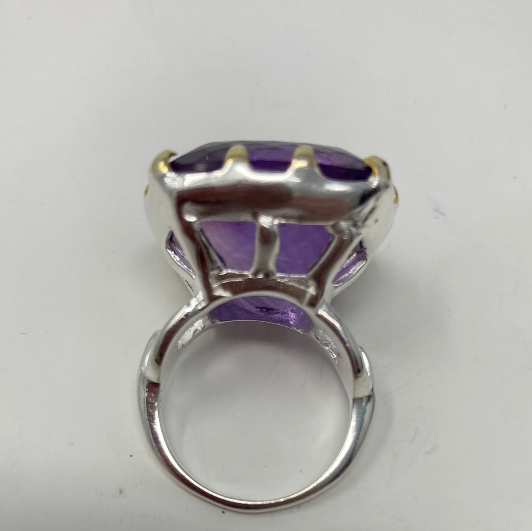 Reserved For Victoria ⭐️Massive 45+ CTW Genuine Amethyst Ring