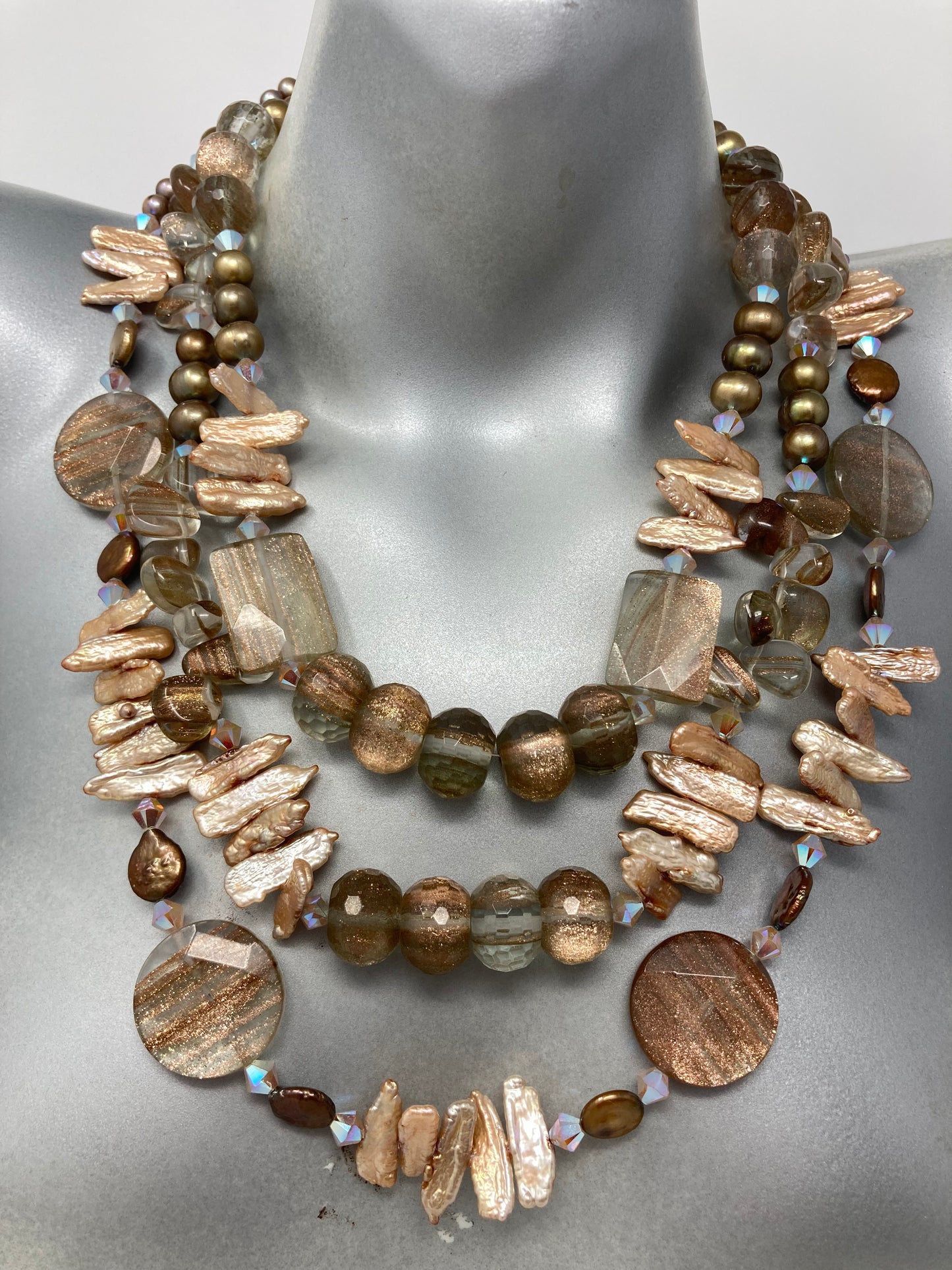 The 'Your Royal Highness', Genuine Golden Pearl Necklace | Handmade Artist Original