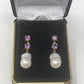 Genuine Baroque Pearl & Amethyst Earrings