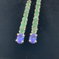 Elegance In Genuine Emerald & Tanzanite Earrings