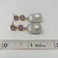 Genuine Baroque Pearl & Amethyst Earrings