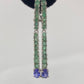 Elegance In Genuine Emerald & Tanzanite Earrings