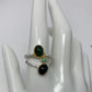 Genuine Black Opal Bypass Ring