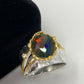 Genuine Natural Black Opal Ring