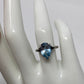 Genuine Pear Shaped Blue Topaz Ring