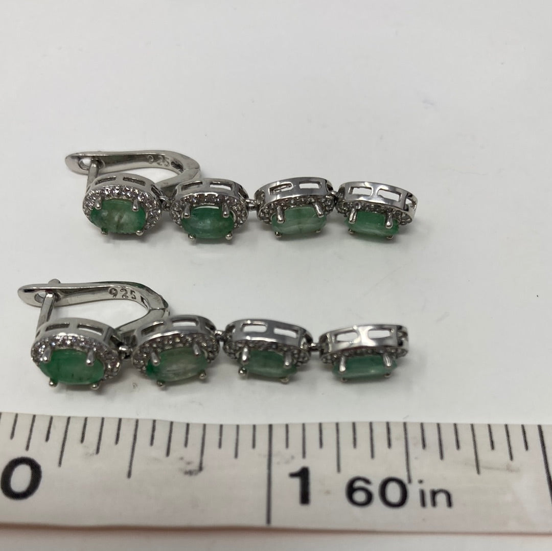 Enchanting Genuine Emerald Earrings