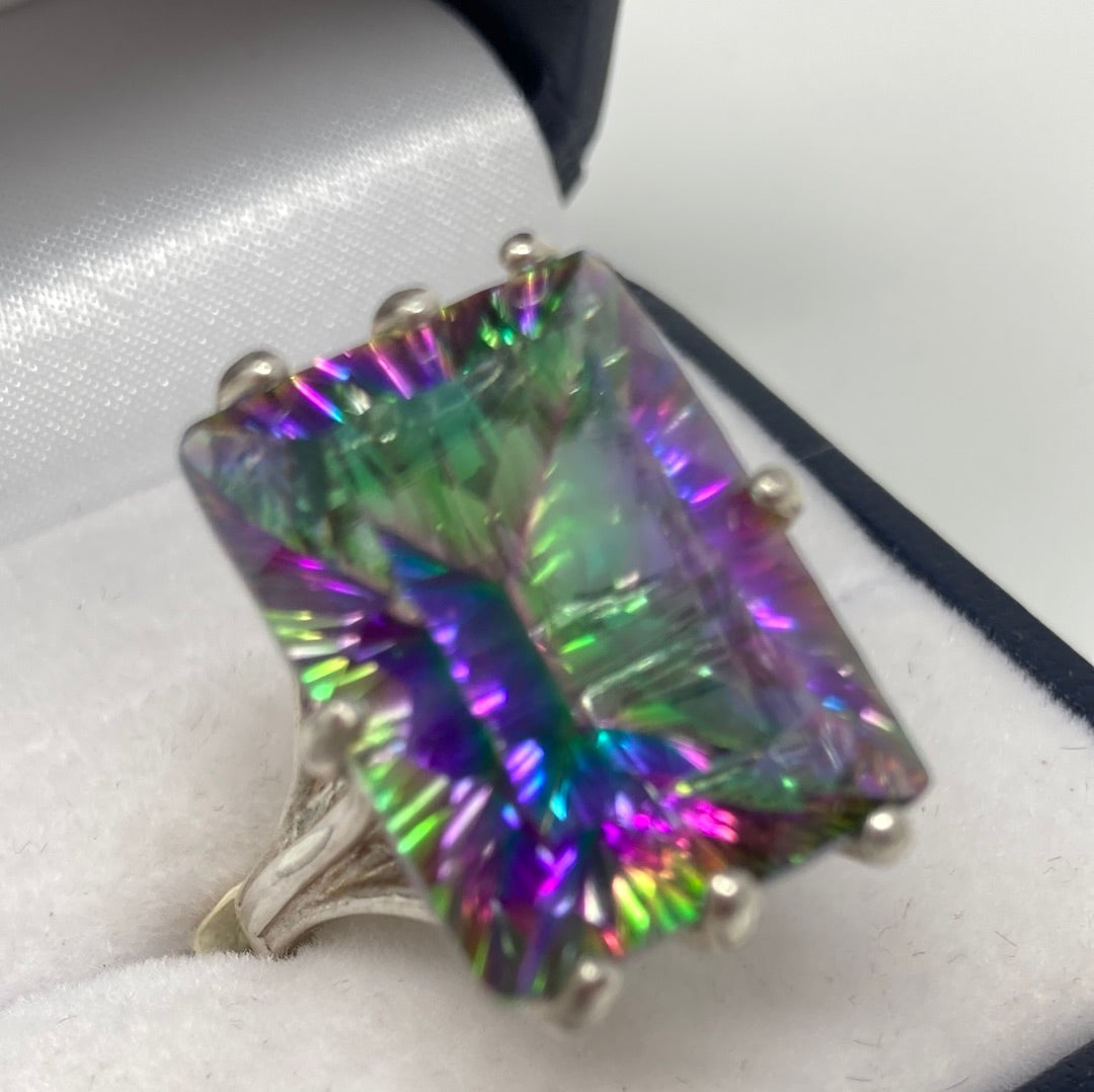 Mystic Fire Topaz Ring