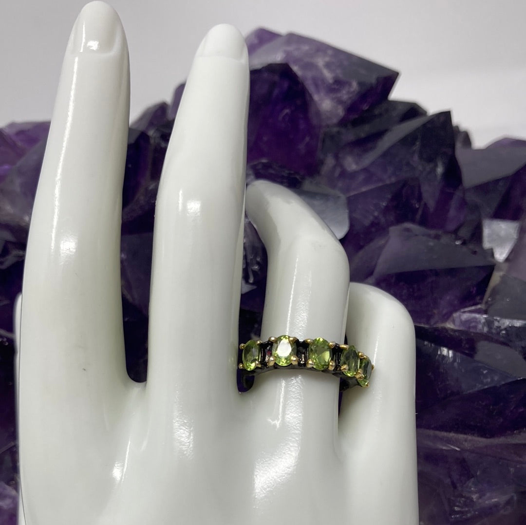 Genuine Peridot Band Ring