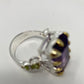 Emerald Cut Genuine 17 CTW Amethyst Ring