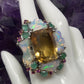 Masterpiece Genuine Citrine, Opal & Emerald Ring