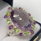 Magnificent Rue Du France Genuine Amethyst and Peridot Ring