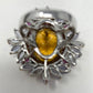 HOLD VICTORIA 18+CTWGenuine Citrine & Tanzanite Ring