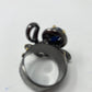 Adorable Genuine Sapphire Octopus Ring