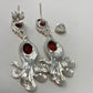 Whimsical Genuine Garnet Octopus Earrings