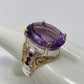 Outstanding 20+ CTW Genuine Amethyst Ring