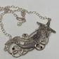 Artistic Sterling Silver Mermaid & Garnet Necklace