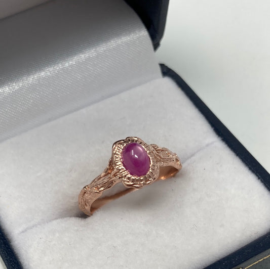 Genuine Star Ruby Ring