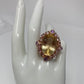 Liquid Sun, Genuine 34CTW Citrine & Tourmaline Ring