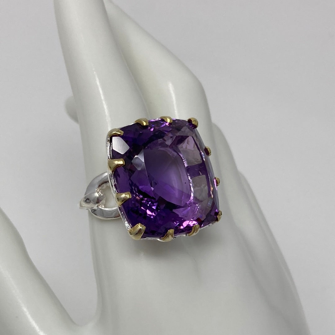 Reserved For Victoria ⭐️Massive 45+ CTW Genuine Amethyst Ring