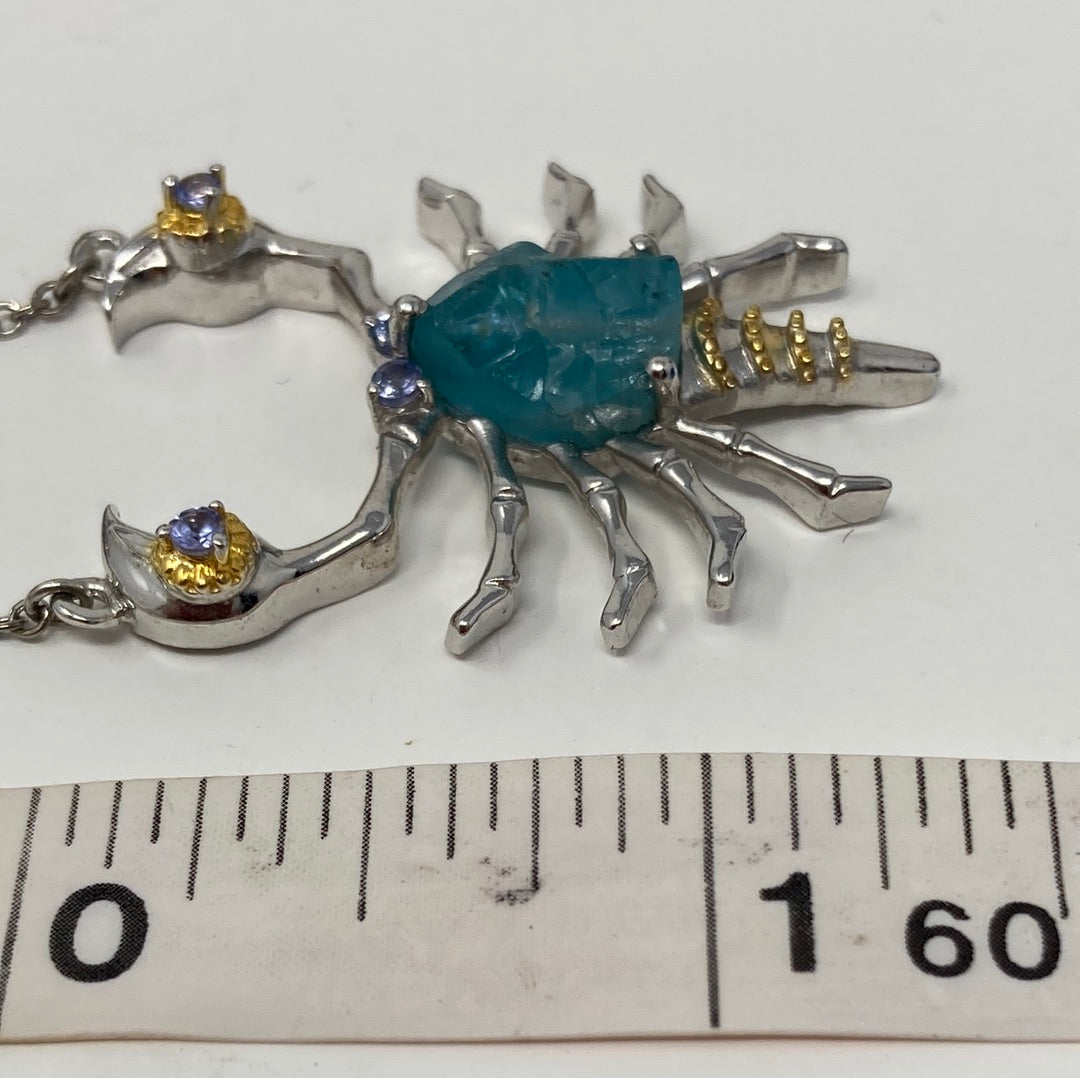 Genuine Fluorite Scorpion Prndant