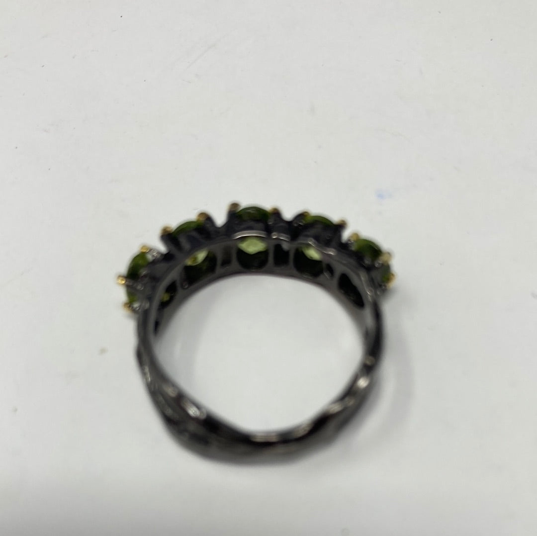 Genuine Peridot Band Ring