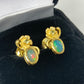 Petite Fiery Opal Earrings