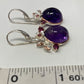 Exquisite  Genuine Amethyst & Tourmaline Earrings