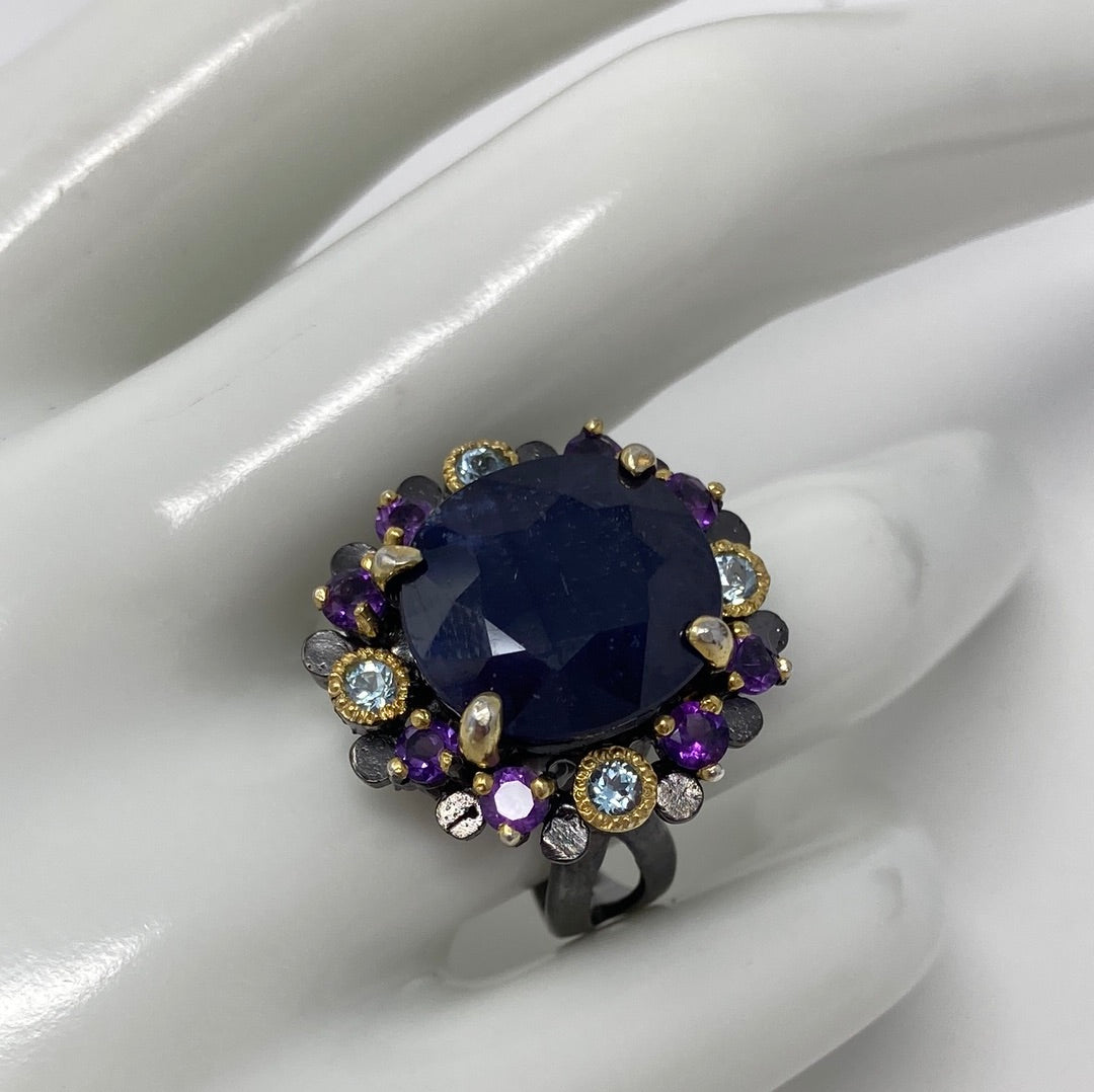 Genuine Sapphire & Gemstone Ring