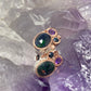 Genuine Faceted Black Opal Earring