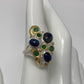 Black Opals & Green Onyx Ring