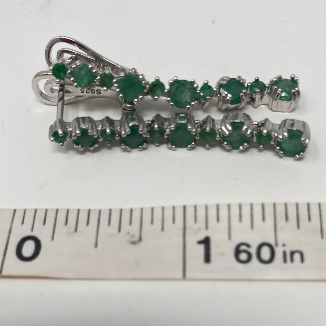 Impressive Genuine Emerald Earrings