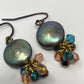 Genuine Peacock Pearl Earrings