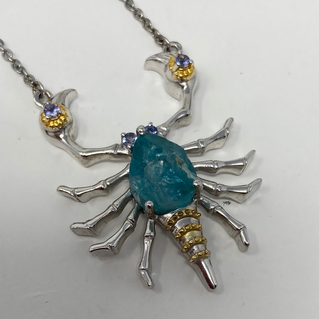 Genuine Fluorite Scorpion Prndant