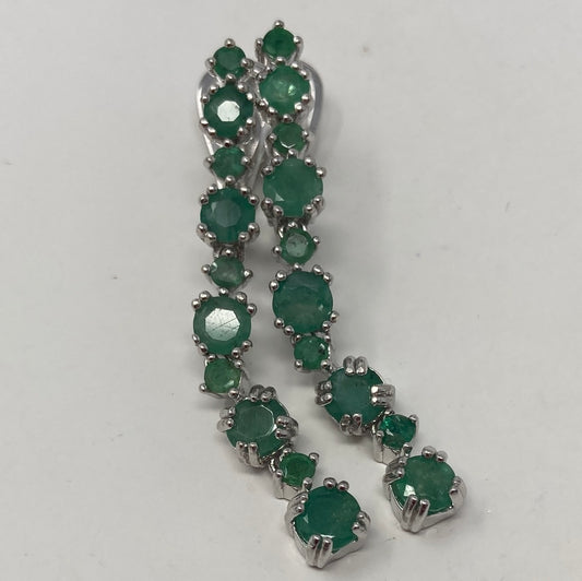 Impressive Genuine Emerald Earrings
